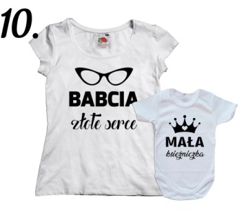 КОМПЛЕКТ ФУТБОЛКИ ДЛЯ БАБУШКИ И БОДИ ДЛЯ ВНУНКИ