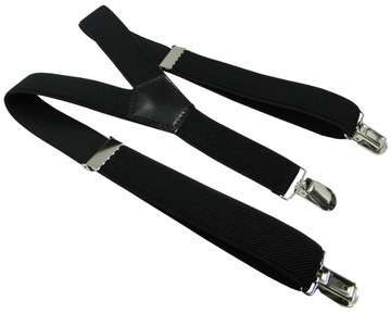 Szelki dziecięce do spodni duże czarne 8-11 lat