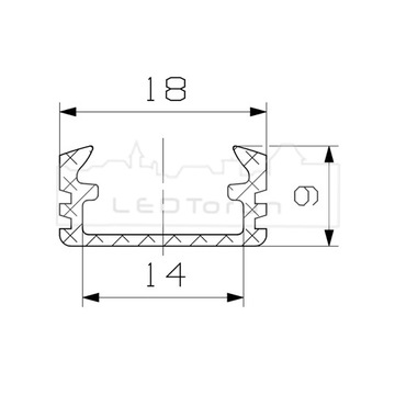 Profil aluminiowy ALU-LED P2 malowany BIAŁY 1m