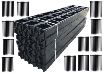 OBRZEŻE OGRODOWE PALISADA PLASTIKOWE TRAWNIKOWE 45mm 50szt +250kotw