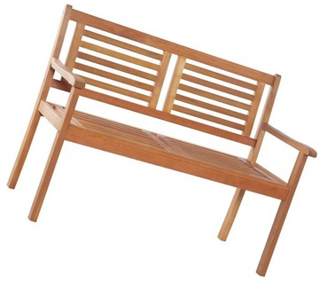 = DREWNIANA ŁAWKA NA PATIO = EUKALIPTUS = BRĄZOWA