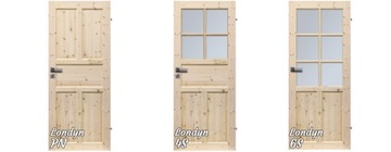 DRZWI WEWNĘTRZNE LONDYN DREWNO SOSNOWE PEŁNE 90