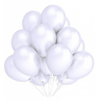 Balony metaliczne PERŁOWE 12 szt DUŻE 30 CM PEARL