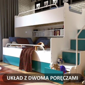 Łóżko piętrowe 2/3 osobowe KIKI 3 + stelaże