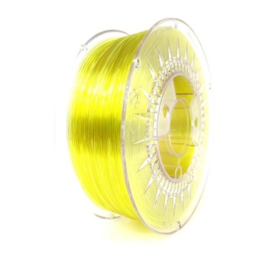 Filament Devil Design plastik do drukarki 3d PETG 1kg Żółty Transparentny