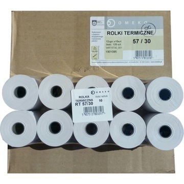 ROLKA TERMICZNA 57 x 30 do KAS FISKALNYCH 120 SZTUK