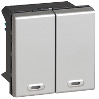EC583 LEGRAND PRZYCISK ON/OFF OŚWIETLENIA 2MODUŁY