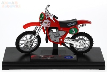 HONDA CR250R №3 МОДЕЛЬ МЕТАЛЛ/ПЛАС WELLY MOTOR 1:18