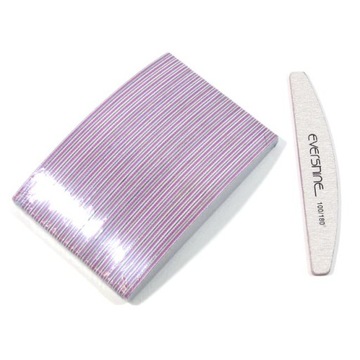 25szt Profesjonalny Pilnik do paznokci Dwustronny Zebra Łódka 100/180