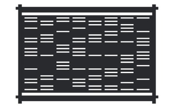 Przęsła perforowane malowane do ogrodzeń łupanych