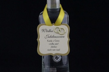 Zawieszki na Wódkę Złote Wesele Gody Rocznica 3szt