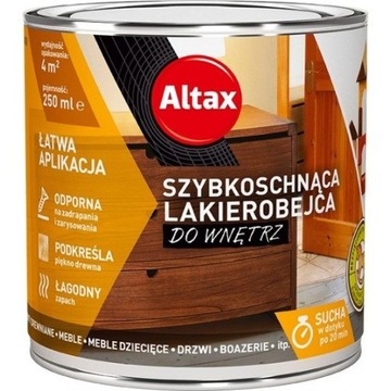 ALTAX ИНТЕРЬЕРНЫЙ ЛАК МЯЧИК 0,25л КОРИЧНЕВЫЙ