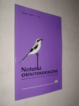 NOTATKI ORNITOLOGICZNE 2/2007 (Tom 48)