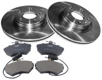 Tarcze x2 + klocki AUDI A4 VW PASSAT B5 280x22 +czuj PRZÓD