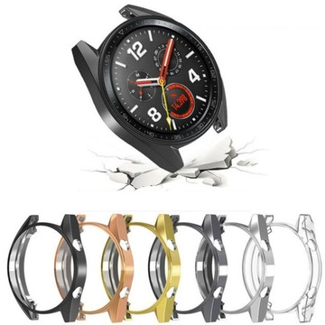 СИЛИКОНОВЫЙ МЕТАЛЛИЧЕСКИЙ КОРПУС ДЛЯ HUAWEI WATCH GT, ЗОЛОТОЙ
