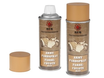 Farba w Sprayu Wojskowa do Maskowania Broni Sprzętu 400ml MFH Coyote Mat