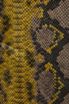 ZARA - skórzana wężowa spódnica midi - M