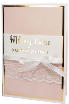 KARTKA NA ŚLUB ślubna ręcznie wykonana