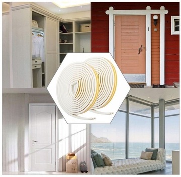 УПЛОТНИТЕЛЬ ДЛЯ ОКОН ОКНА ДВЕРИ БЕЛЫЙ ОКНО 6м Г