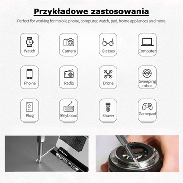 Набор из 21 прецизионных бит в практичном футляре.