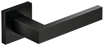 РУЧКА ДВЕРНАЯ ТОПАЗ, ЧЕРНАЯ МАТОВАЯ - НАБОР РОЗЕТОК