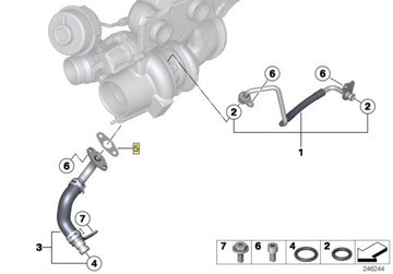 BMW uszczelka turbosprężarki