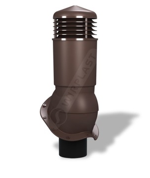 Вентиляционный дымоход изолирован кровлей из листового металла 125.