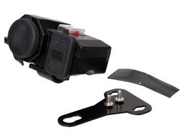 Зарядное устройство для мотоцикла, прикуриватель, 2xUSB, Вольтметр