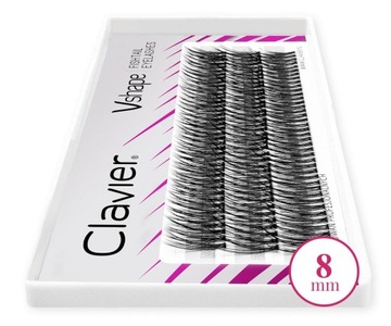 РЕСНИЦЫ CLAVIER Vshape ЛАСТОЧКА 8мм