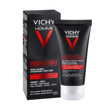 VICHY HOMME STRUCTURE FORCE KREM PRZECIWZMARSZCZKOWY SKÓRA WRAŻLIWA 50ml
