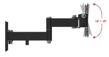 Держатель монитора/телевизора LED/LCD 10–32 дюйма, 15 кг VESA