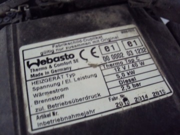 WEBASTO THERMO TOP C HYUNDAI H300
