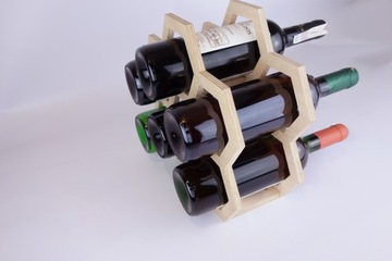 Книжный шкаф, деревянная полка для вина, 6 бутылок.