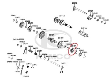 PRZESUWKA WSTECZNY TRYB ZĘBATKA KYMCO MXU 500 550 700