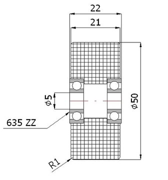 FI 50 ПРЯМОЙ ПОЛИАМИДНЫЙ ВАЛИК FI 5