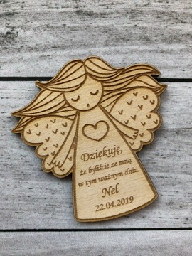 магнит СПАСИБО ГОСТИ ПРИЧАСТЬЕ КРЕЩЕНИЕ ангел