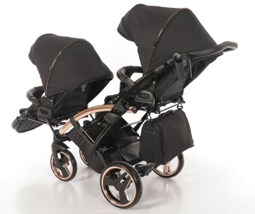 Коляска для двойни JUNAMA TAKO Duo SLIM 2в1, медный