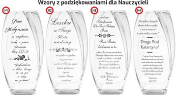 Wazon z GRAWEREM 32cm URODZINY JUBILEUSZ Rocznica ŚLUB Parapetówka