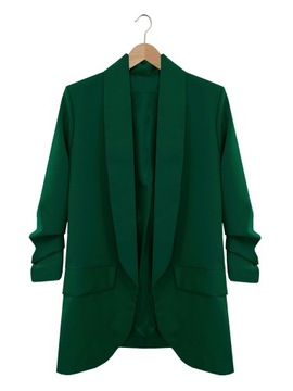 MARYNARKA drapowane rękawy ŻAKIET butelka 2XL/3XL