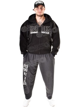 Spodnie dresowe MORDEX grafit XXXL na siłownię