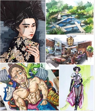 PROMARKERS 170 цветов на выбор, цена за 1 шт, Маркеры ДВУХСТОРОННИЕ