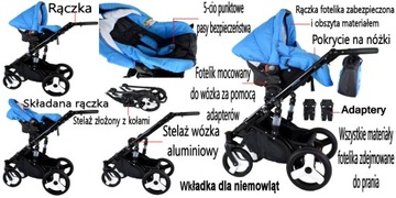 ДЕТСКАЯ КОЛЯСКА ЗОЛОТАЯ 3В1 LAMEIRO Premium Gold