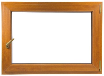 ОКНО ПВХ 120 х 60 / 1200 х 600 РУ 2 х ЗОЛОТОЙ ДУБ