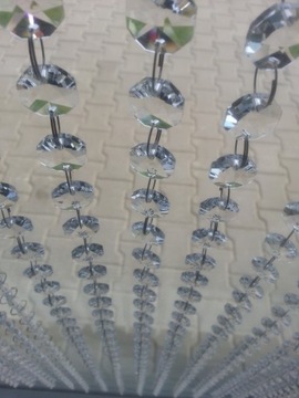 Łańcuchy kryształowe, ośmiokąty 16 mm kółka chrom