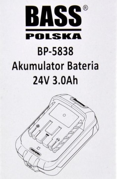 АККУМУЛЯТОР ДЛЯ ИНСТРУМЕНТА АККУМУЛЯТОР 3Ah 24V BASS POLSKA
