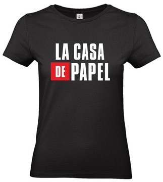 DOM Z PAPIERU KOSZULKA La Casa De Papel L LC03W