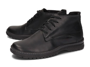 BUTY OCIEPLONE POLSKIE SKÓRA TRAPER 417 CZ 43