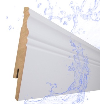 12 НАПОЛЬНАЯ ПЛАНКА МДФ, Белая, ДЕКОРАТИВНАЯ 120