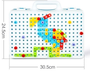 Креативный набор в чемодане + ОТВЕРТКА НА АККУМУЛЯТОРАХ - 3D ПАЗЛ