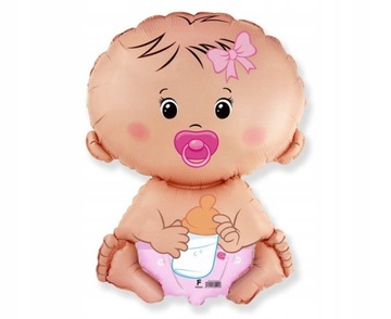 Balon Foliowy Bobas Dziecko Dziewczynka Girl 60 cm